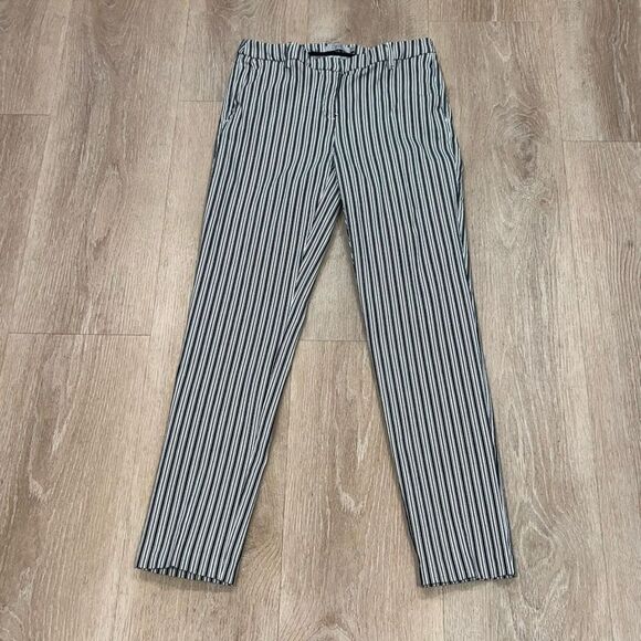Dalia, Straight Leg Striped Pants, Fitted Stretch Casual Trousers, Women’s 6 - Picture 11 of 11